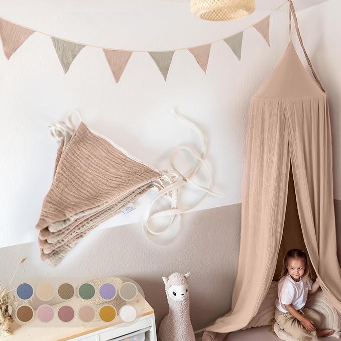 Musselin Wimpelkette