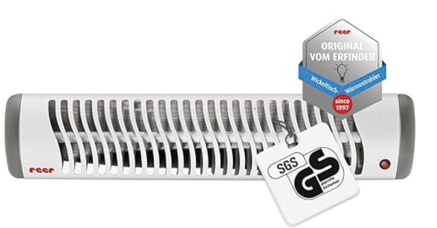 Heizstrahler Wickeltisch